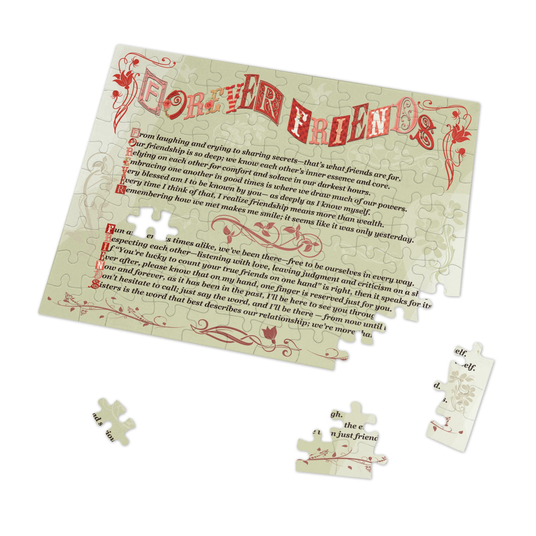 Forever Friends Acrostic Poem Puzzle  - Whimisical - Tin Box