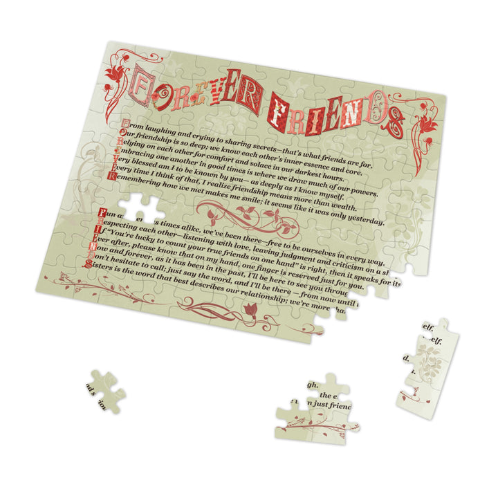 Forever Friends Acrostic Poem Puzzle  - Whimisical - Tin Box