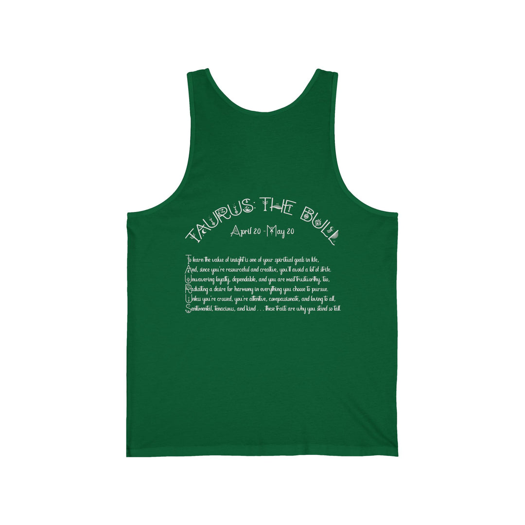 “Taurus” Unisex Acrostic Poem Jersey Tank