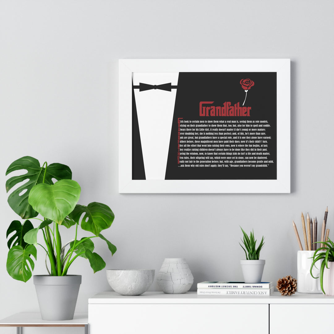 It's Just a Phrase "Grandfather" Framed Acrostic Poem Print