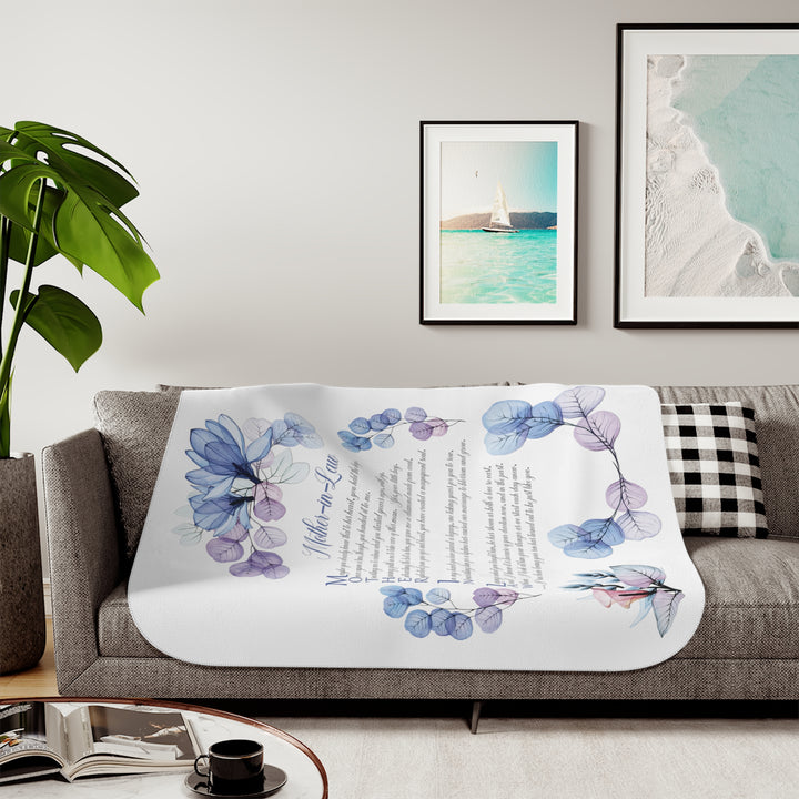 It's Just a Phrase Sherpa Blanket - Mother-in-Law - Lovely Flowers