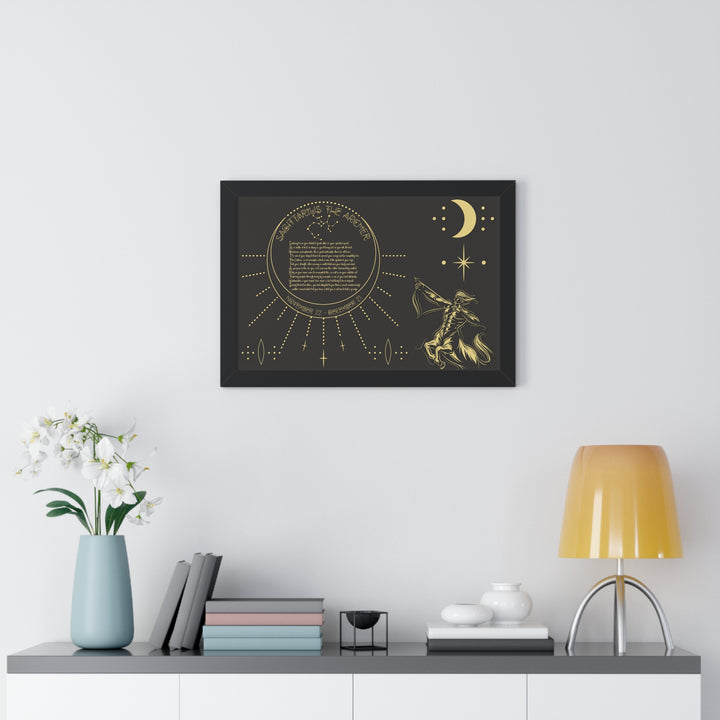 Written in the Stars Framed Acrostic Poem Print - Sagittarius