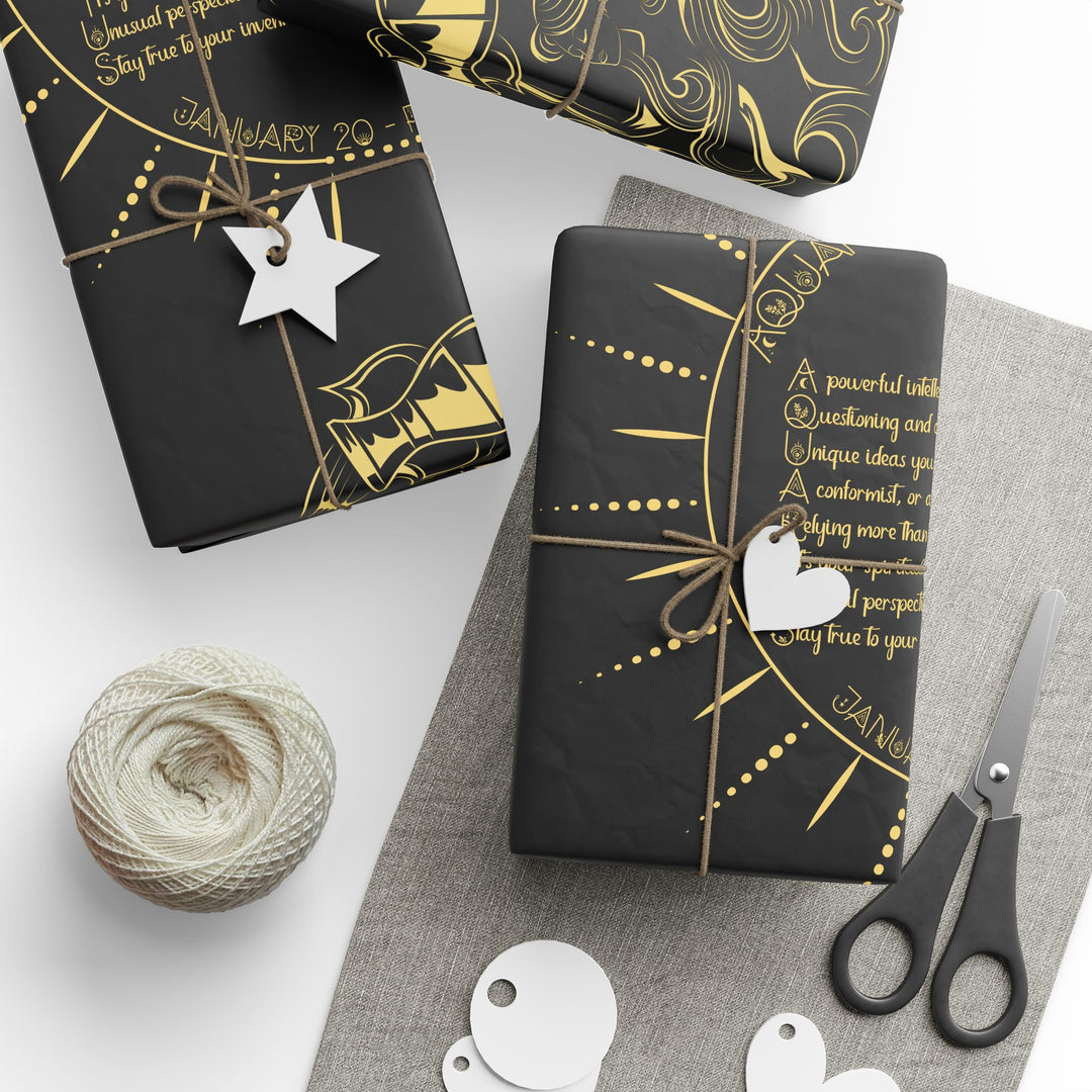 Aquarius Acrostic Poem Chic Gift Wrapping Paper