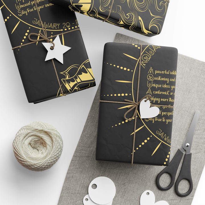 Aquarius Acrostic Poem Chic Gift Wrapping Paper