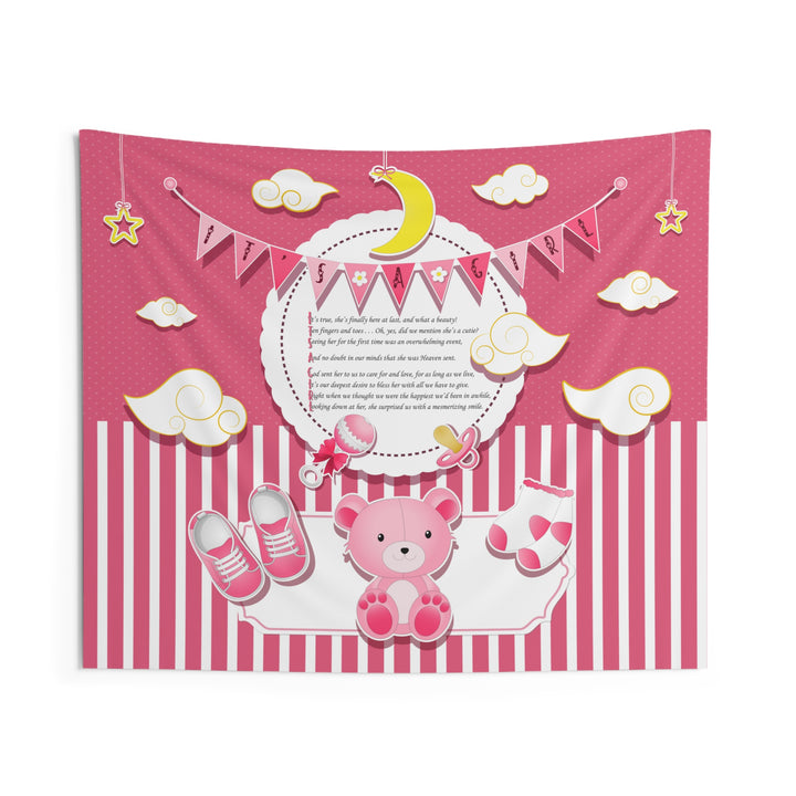 Baby Steps "It's a Girl" Acrostic Poem Baby Shower Backdrop - Baby Items