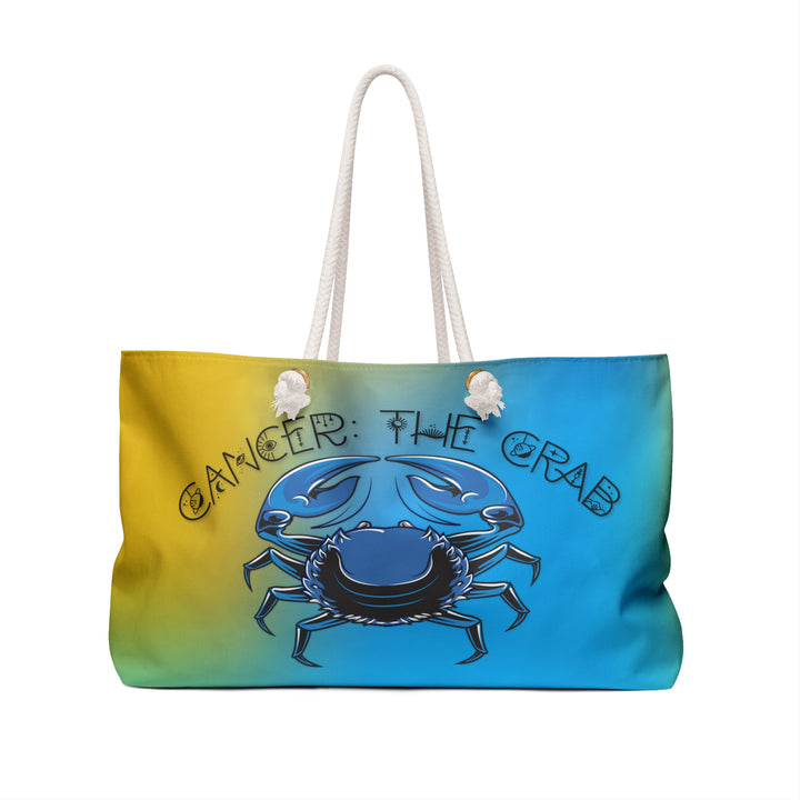 Weekender Bag with Acrostic Poem Spelling out "Cancer"