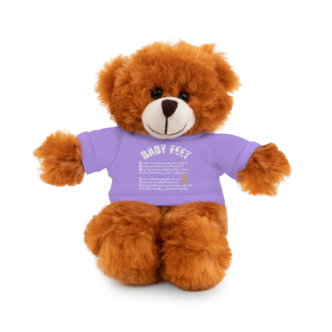 Baby Feet Acrostic Poem Stuffed Animals with Tee - Baby Feet - Gold Footprints