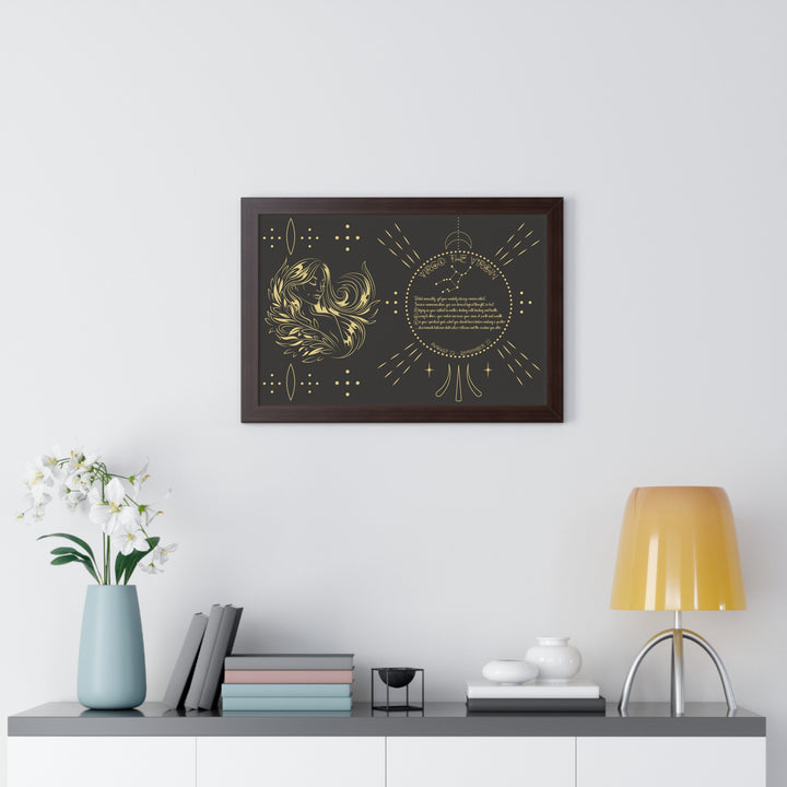 Written in the Stars Framed Acrostic Poem Print - Virgo