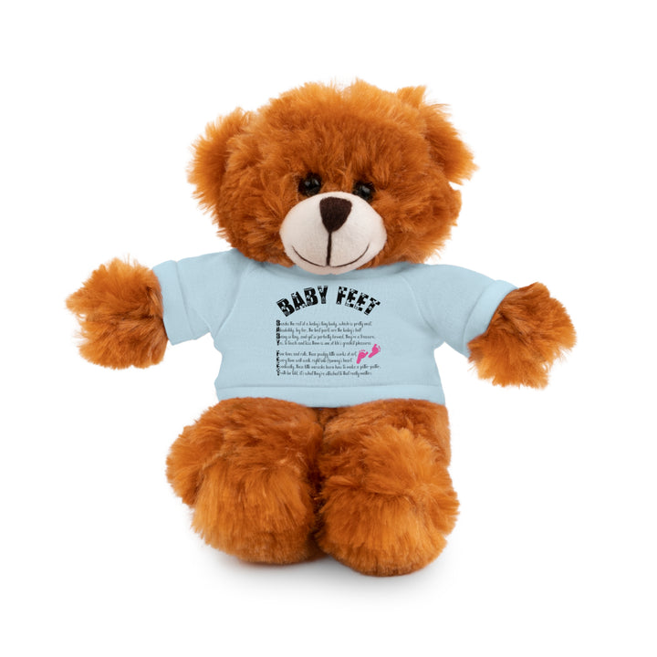 Baby Feet Acrostic Poem Stuffed Animal Collection with T-Shirt - Pink Footprints