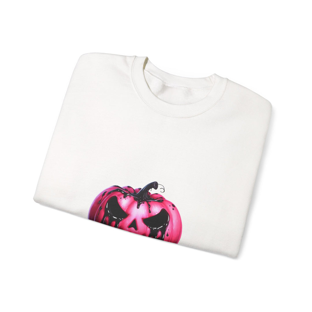 Happy Halloween Acrostic Poem Sweatshirt - Creepy Pink