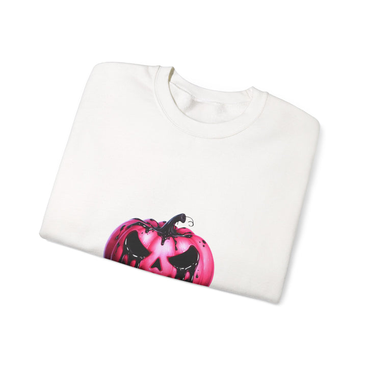 Happy Halloween Acrostic Poem Sweatshirt - Creepy Pink