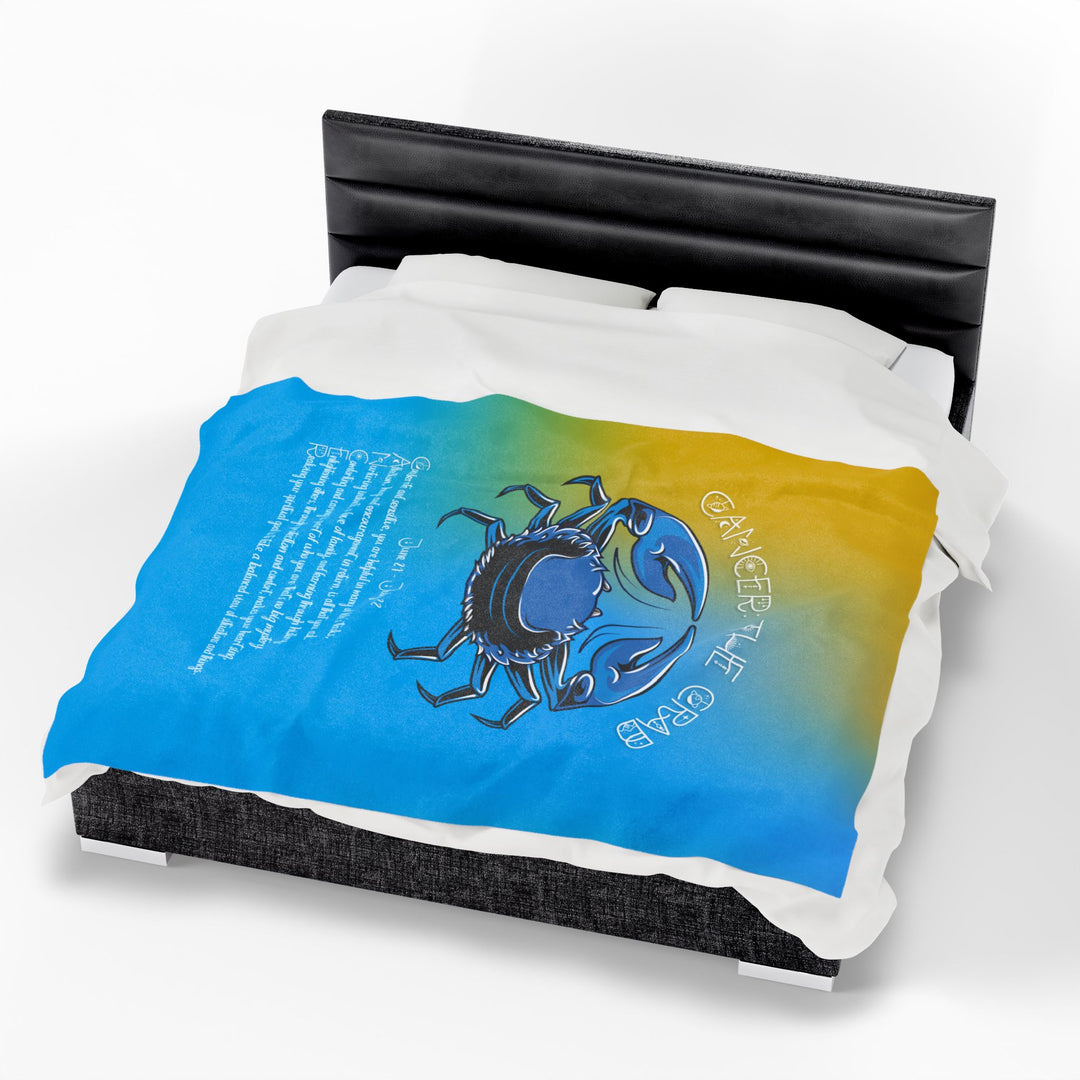 Cancer Acrostic Poem Velveteen Plush Blanket - Colored