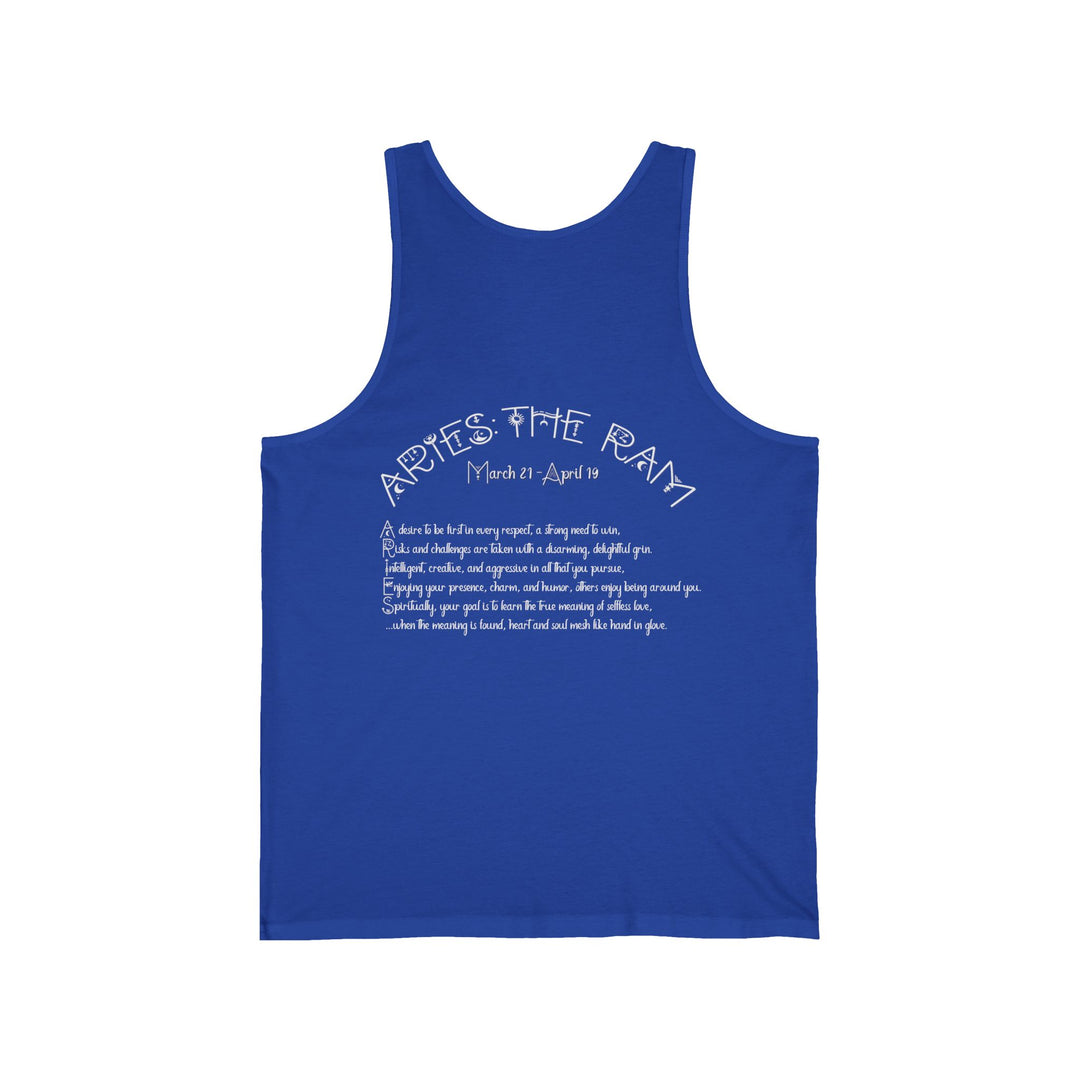 “Aries”  Unisex Acrostic Poem Jersey Tank
