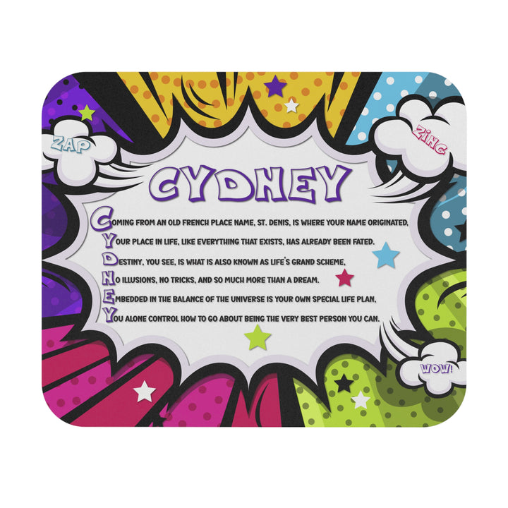 Namesakes Acrostic Poem Mouse Pad - Comic Style Bold