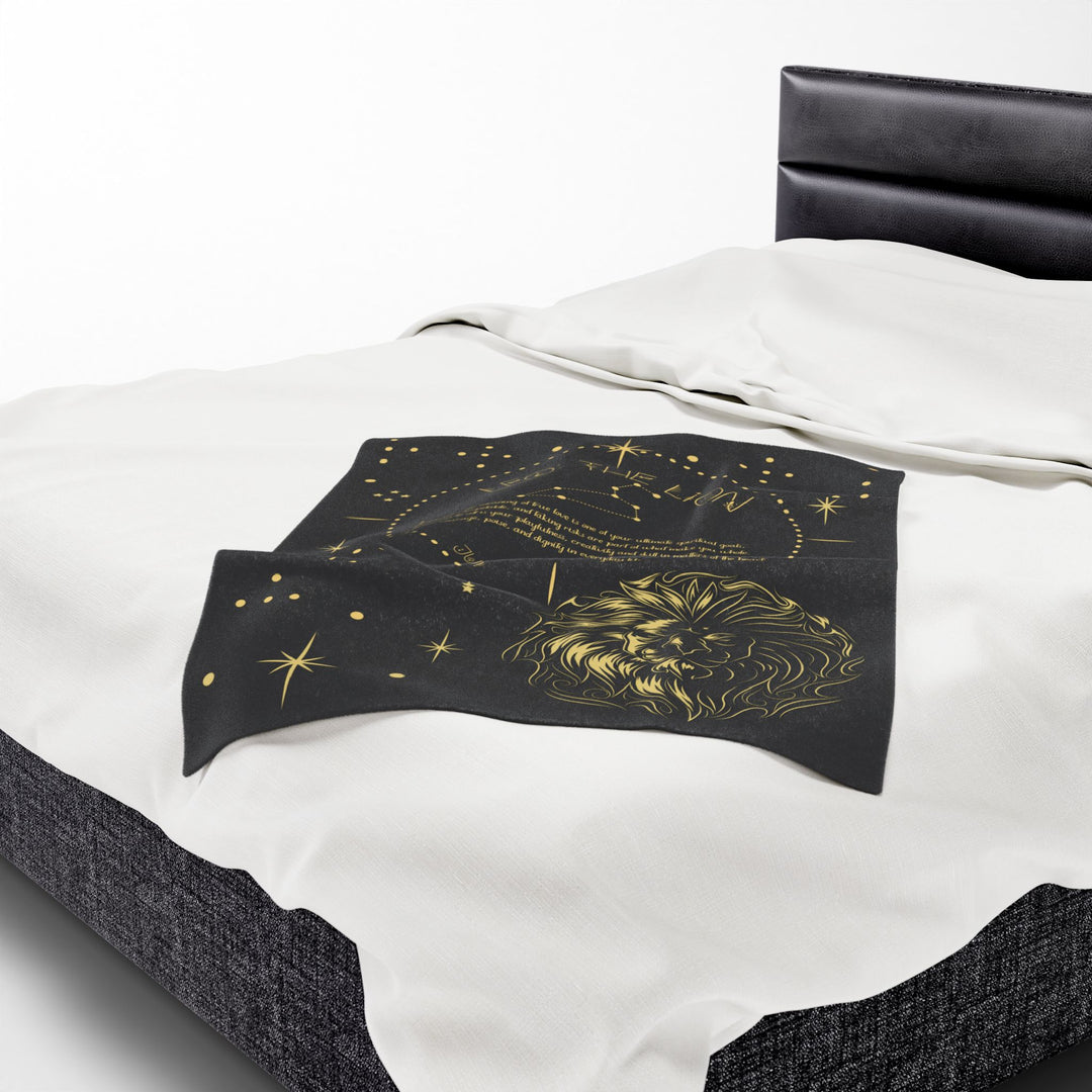 Leo Acrostic Poem Velveteen Plush Blanket