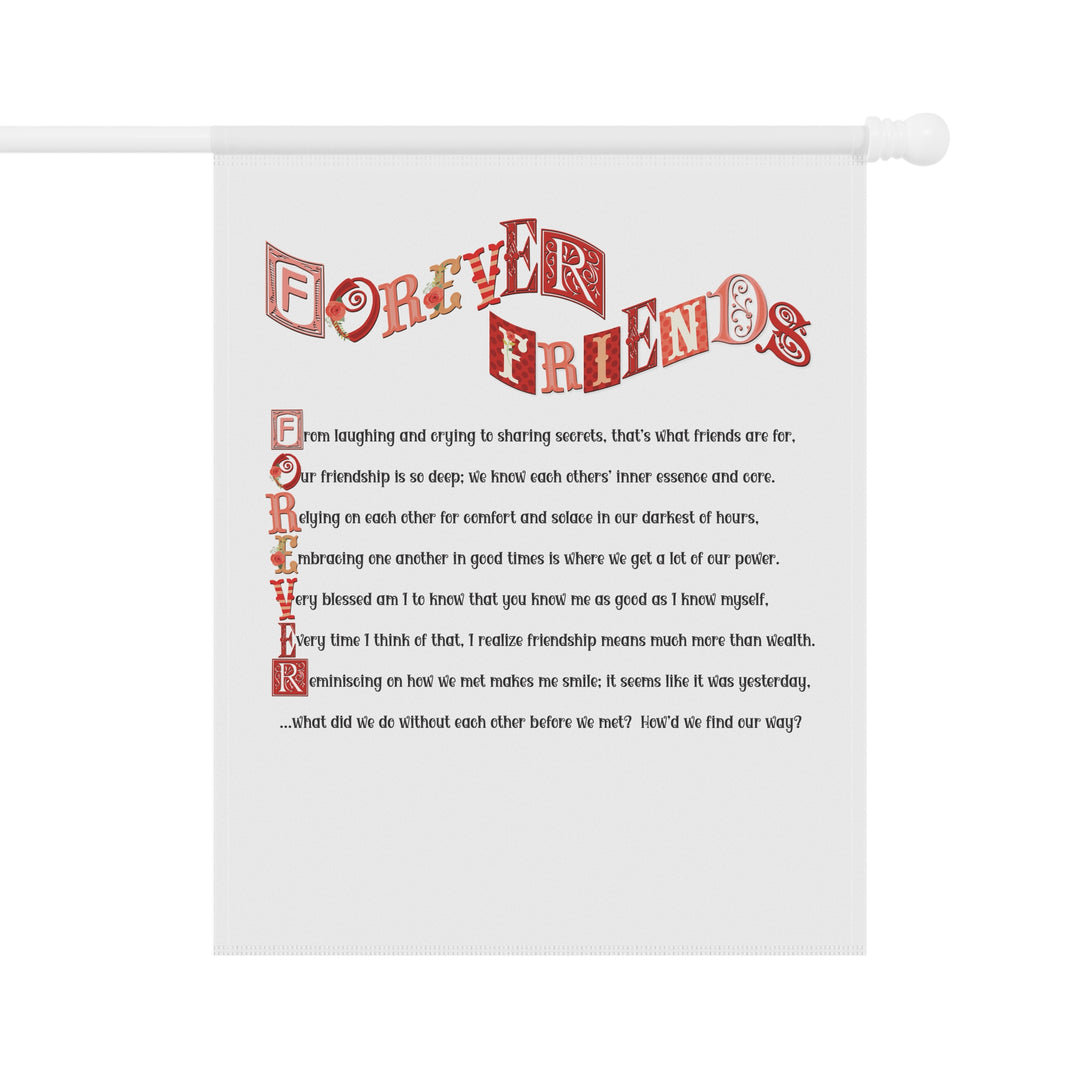 Friends Forever Acrostic Poem outdoor/Garden Banner - Camo