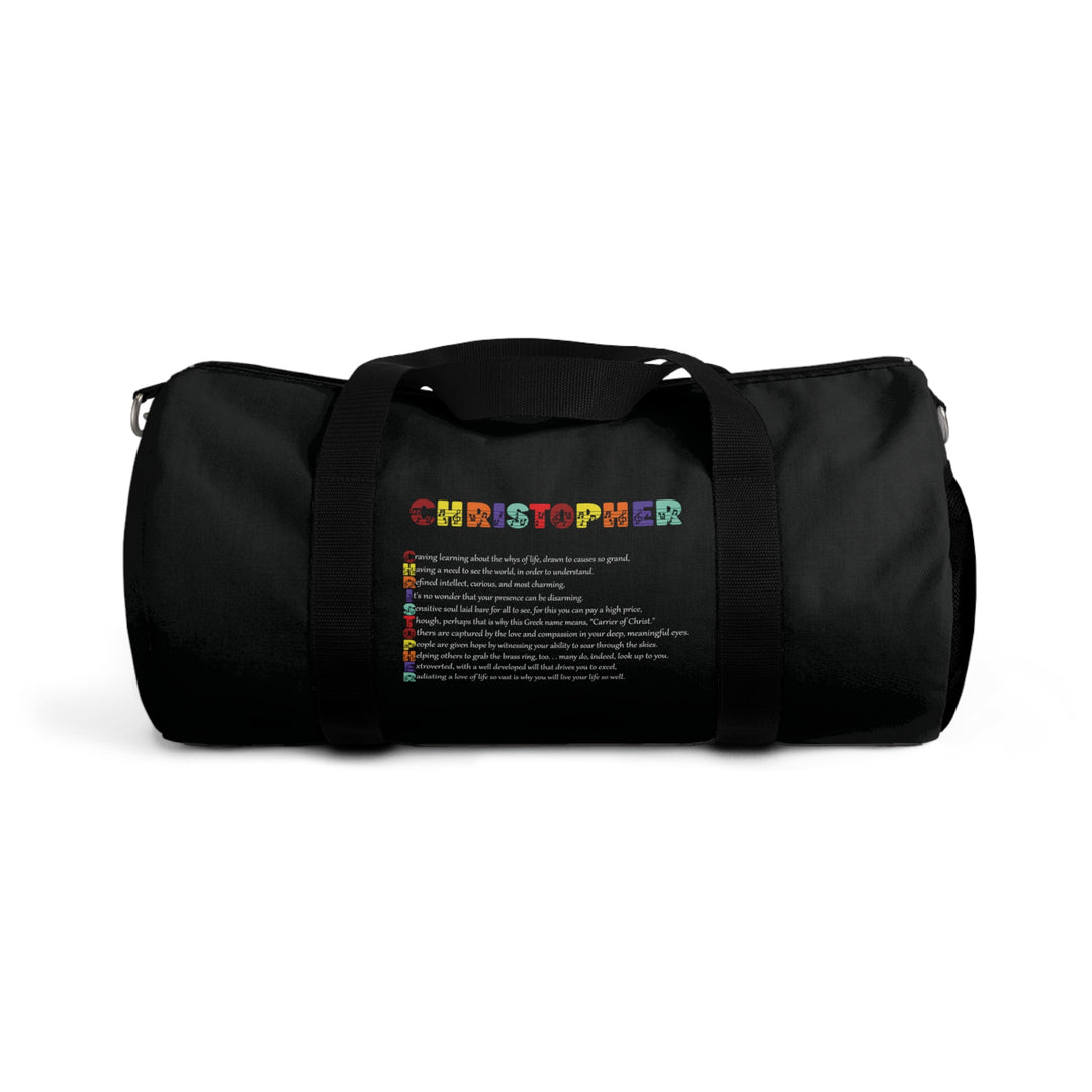 Namesakes Acrostic Poem Duffel Bag