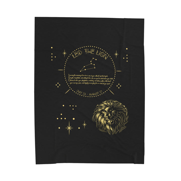 Leo Acrostic Poem Velveteen Plush Blanket