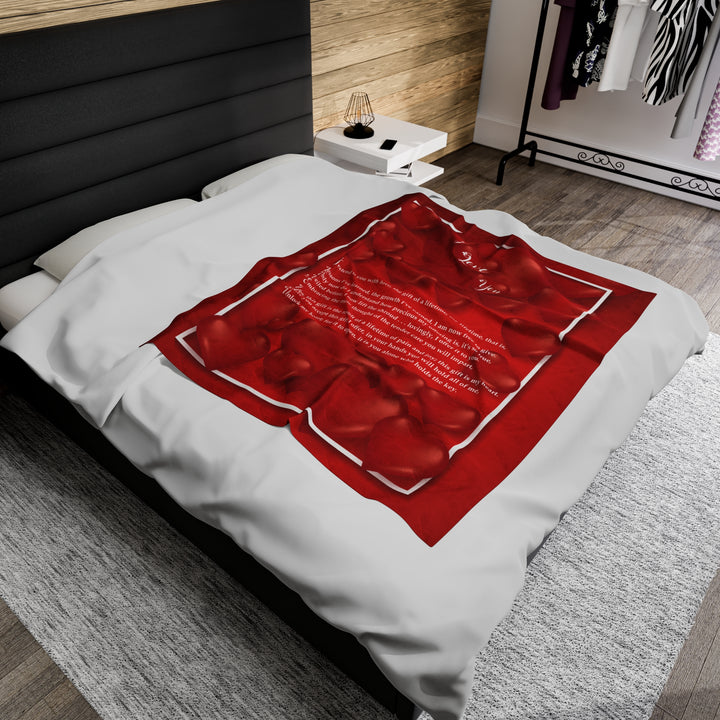 It's Just a Phrase "I Love You" Velveteen Plush Blanket