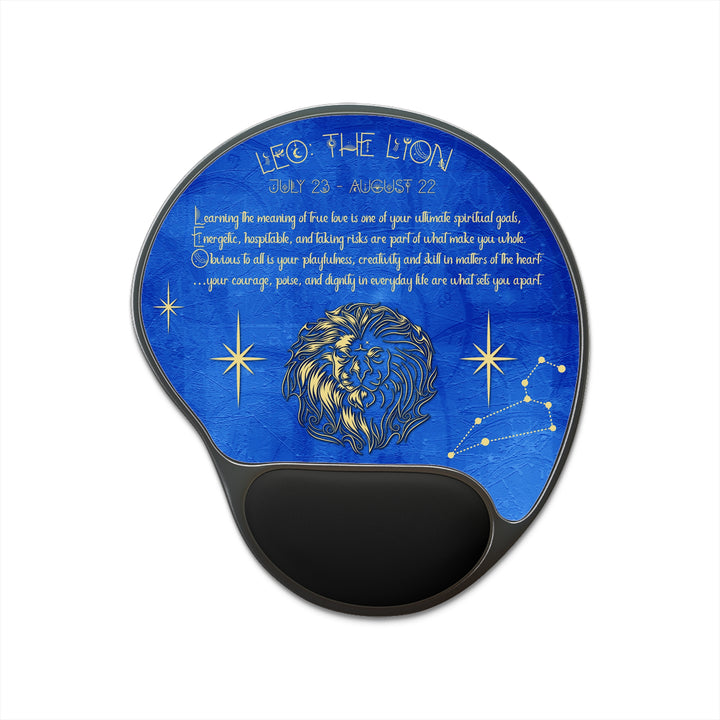 Written in the Stars Mouse Pad With Wrist Rest - Leo