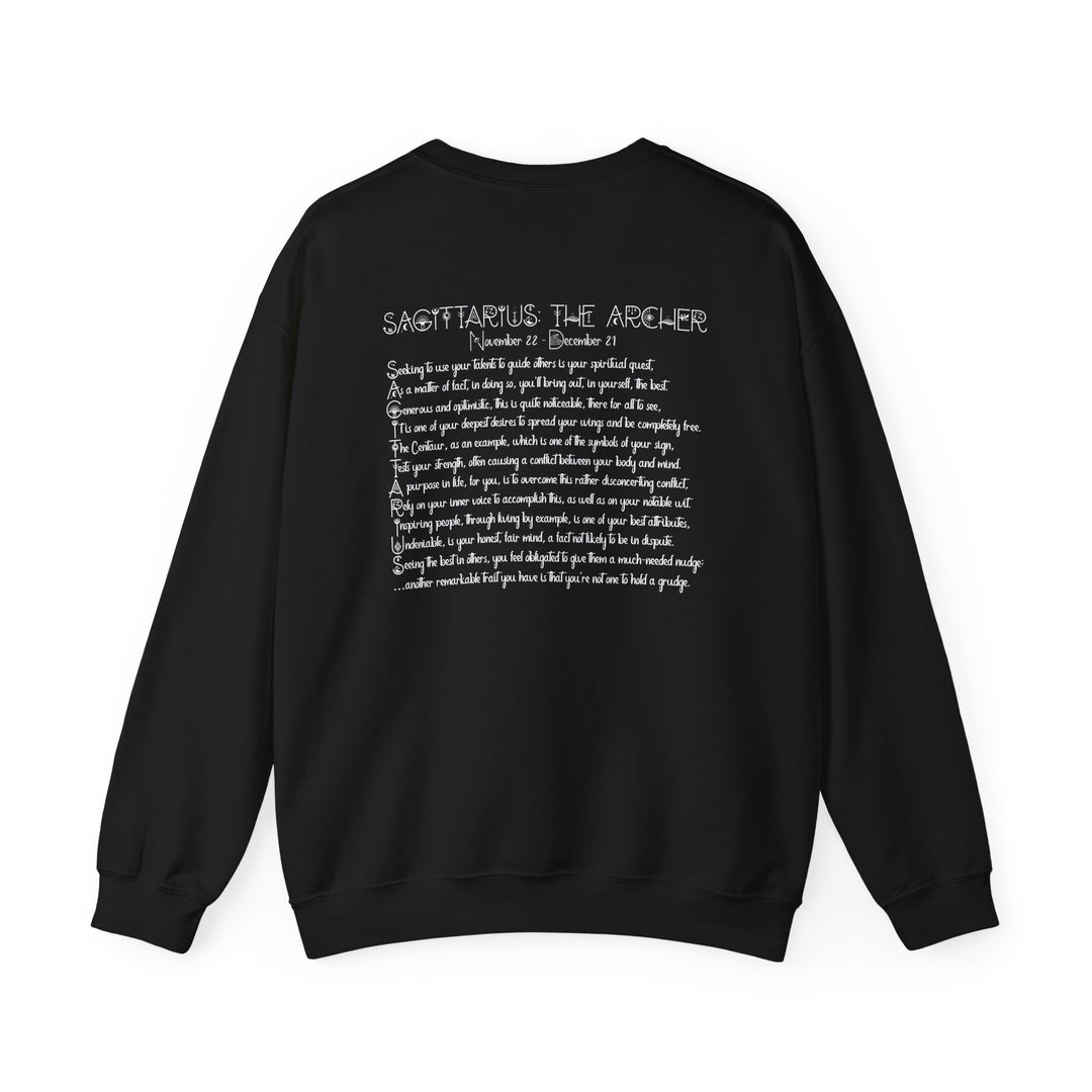 Sagittarius Acrostic Poem Astrology Sweatshirt - Unisex