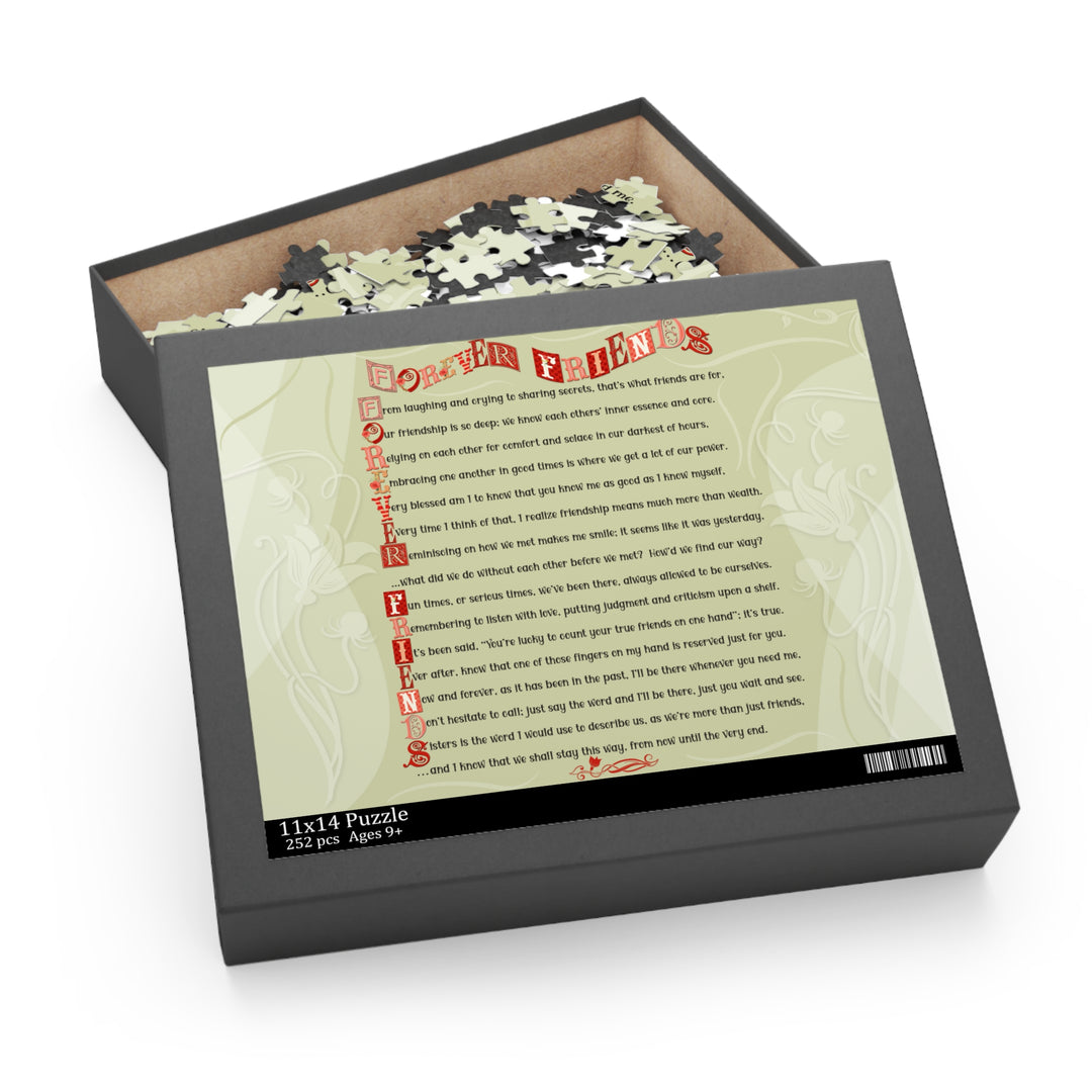 It's Just a Phrase "Forever Friends" Acrostic Jigsaw Puzzle - Subtle Floral