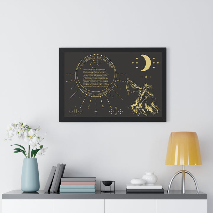 Written in the Stars Framed Acrostic Poem Print - Sagittarius