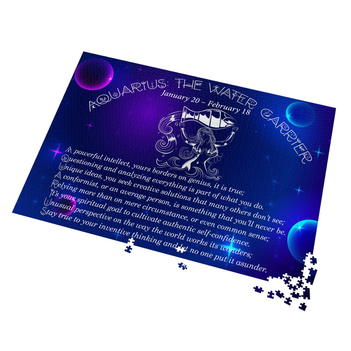 Aquarius Acrostic Poem Puzzle - Tin Box
