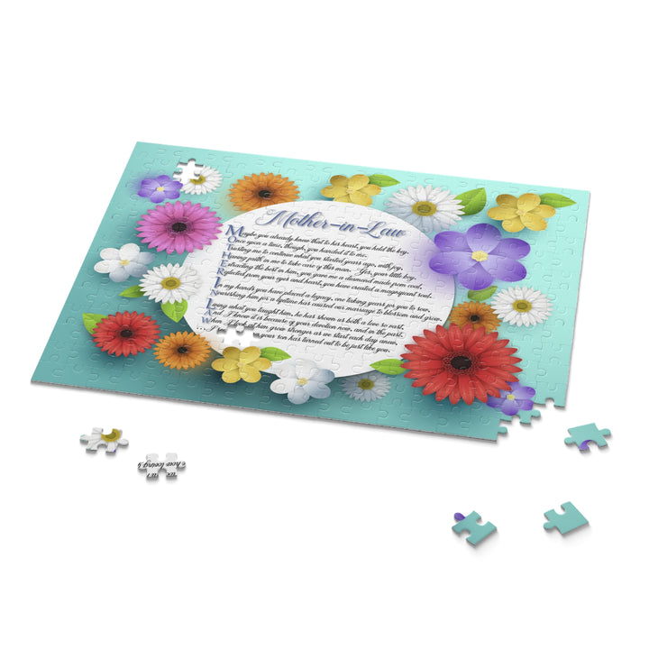 Mother-in-Law Acrostic Poem Puzzle - Flowers