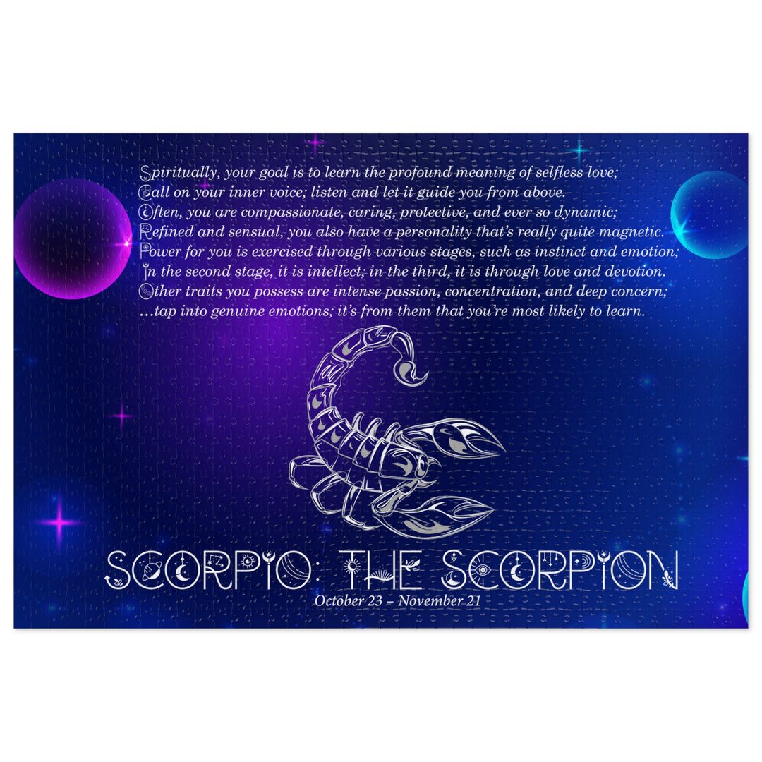 Scorpio Acrostic Poem Puzzle - Tin Box