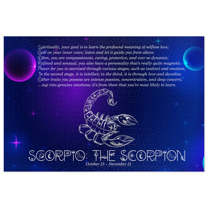 Scorpio Acrostic Poem Puzzle - Tin Box