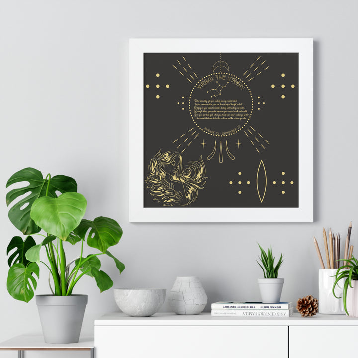 Written in the Stars Framed Acrostic Poem Print - Virgo