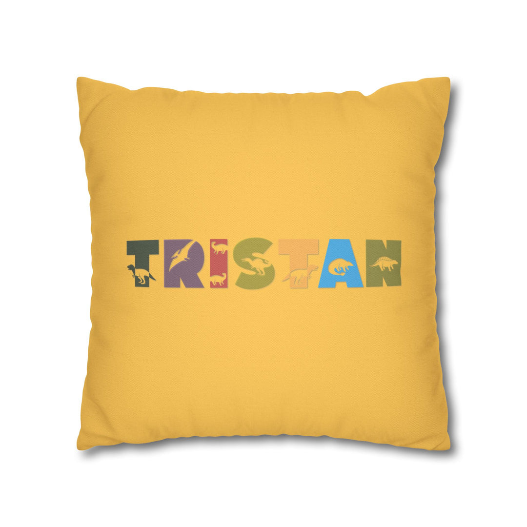 Namesakes Acrostic Poem Pillow Cover - Dinosaur Design