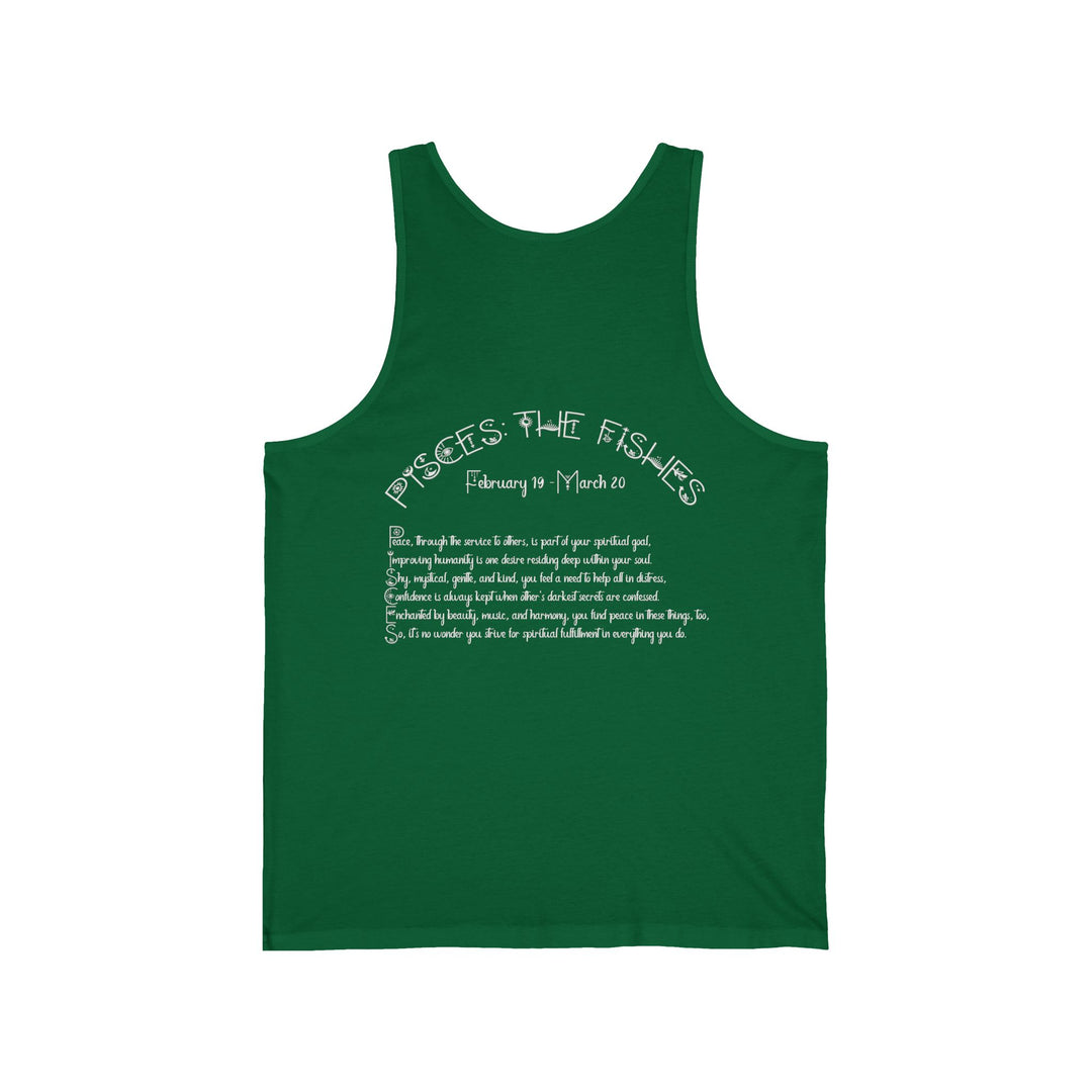 “Pisces” Acrostic Poem Unisex Jersey Tank