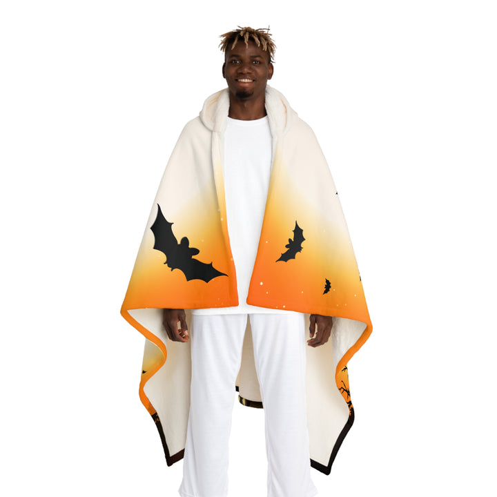 It's Just a Phrase Hooded Sherpa Fleece Blanket "Happy Halloween" - Haunted House
