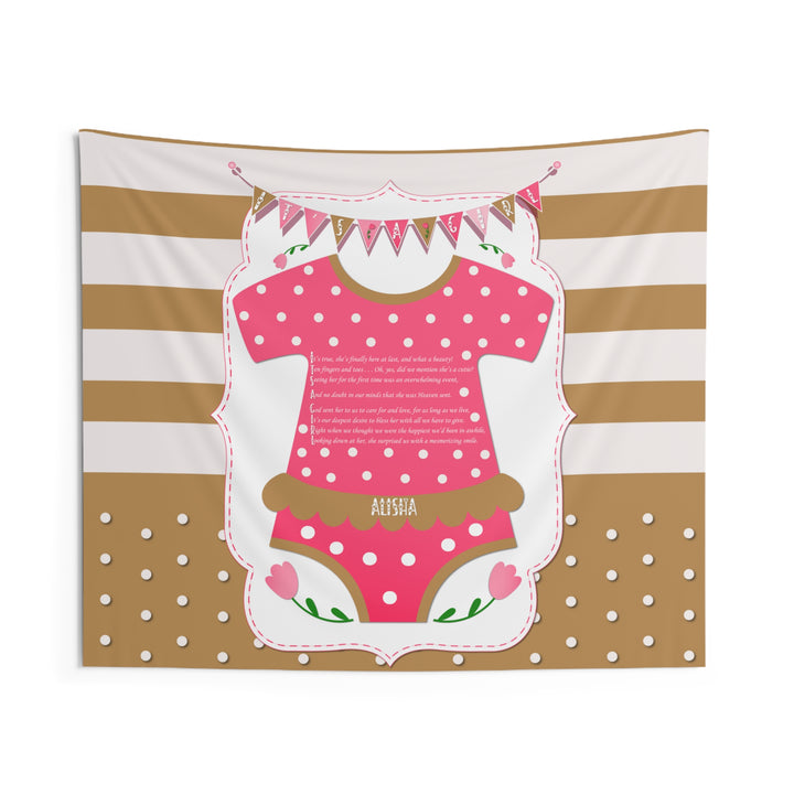 "It’s a Girl" Acrostic Poem Baby Shower Backdrop-Baby Bodysuit - Personalized