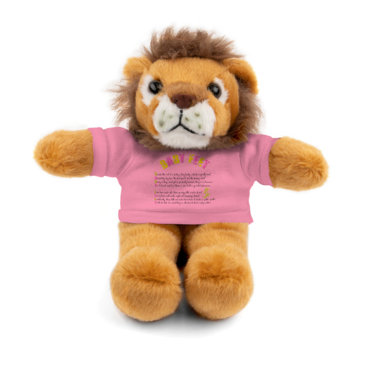 Baby Feet Acrostic Poem Stuffed Animals with Tee - Baby Feet - Gold Footprints