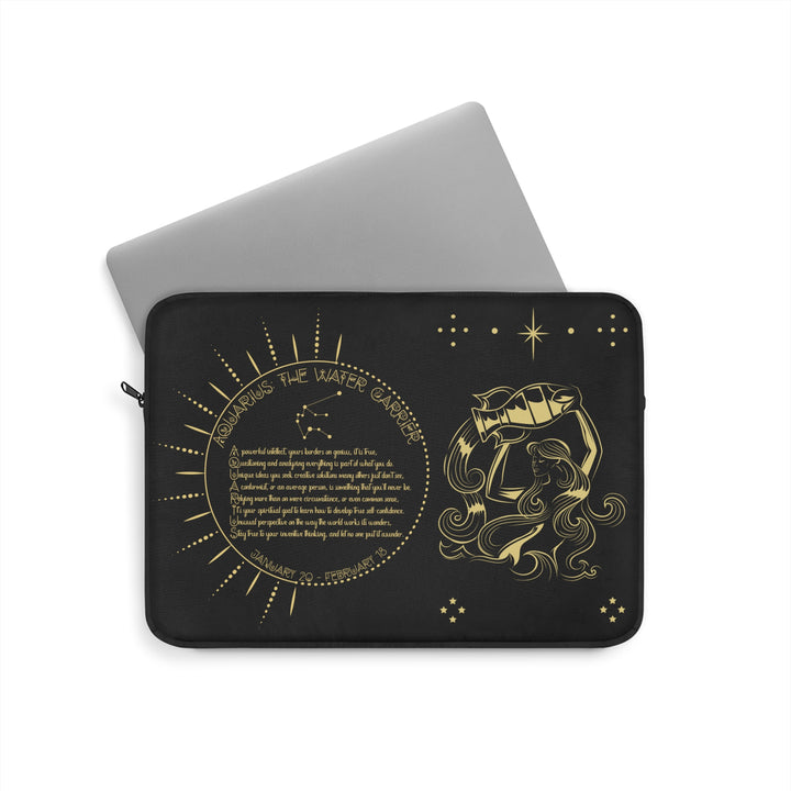 Aquarius Acrostic Poem Laptop Sleeve