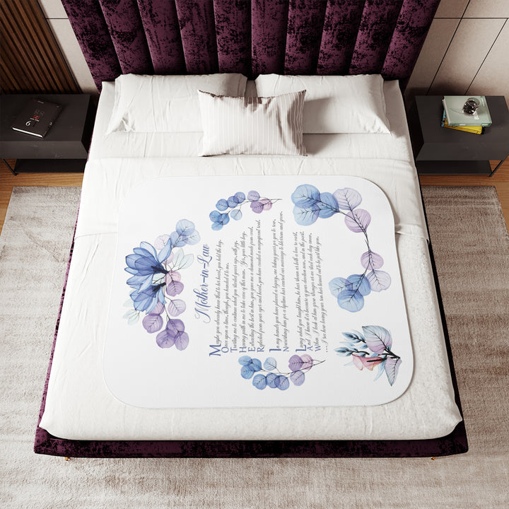 It's Just a Phrase Sherpa Blanket - Mother-in-Law - Lovely Flowers