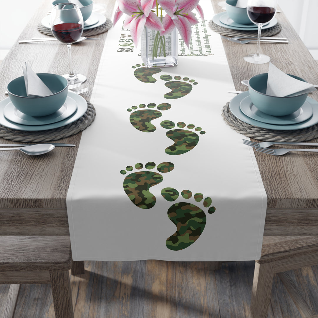 “Baby Feet” Table Runner - Camo