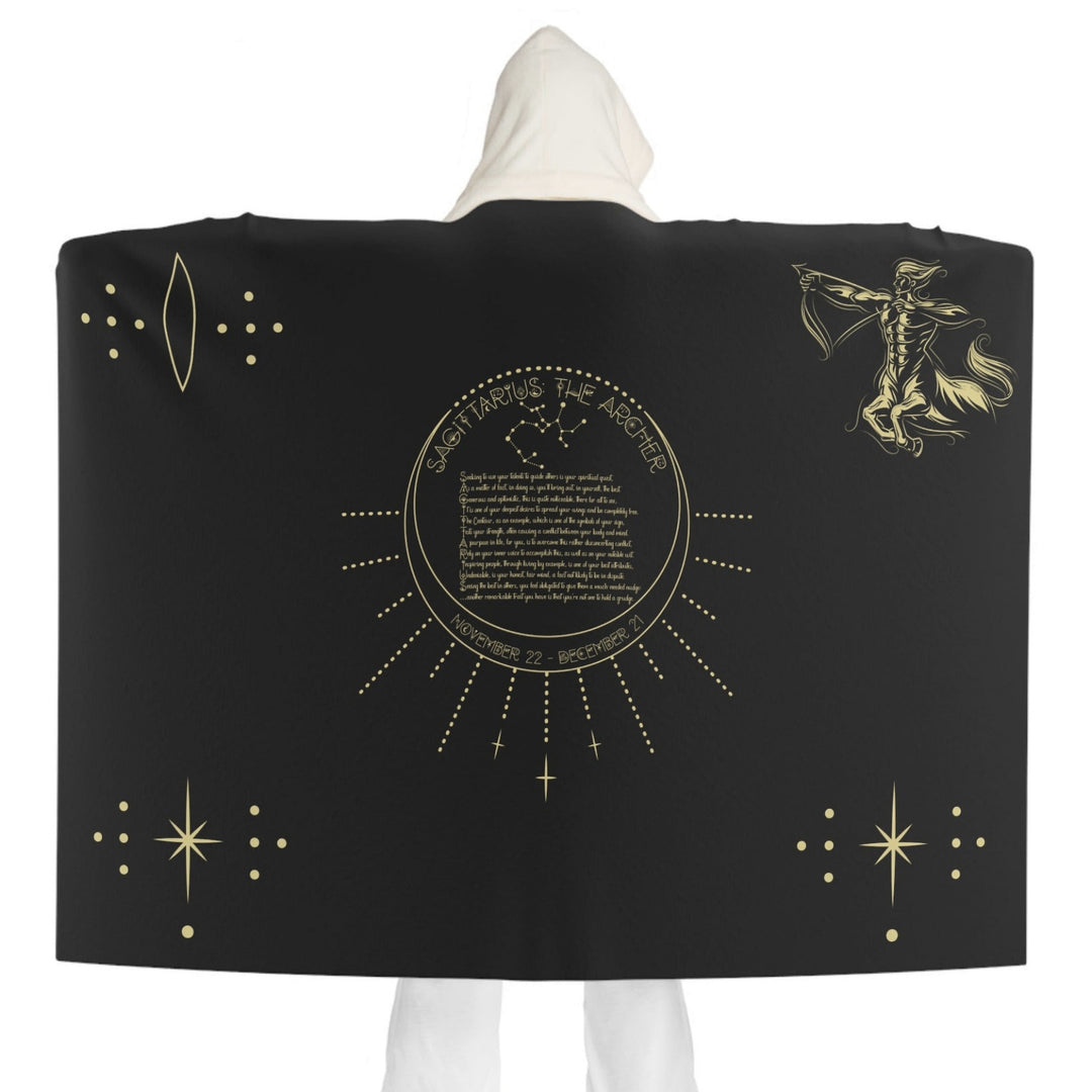 Sagittarius Acrostic Poem Sherpa Hooded Blanket