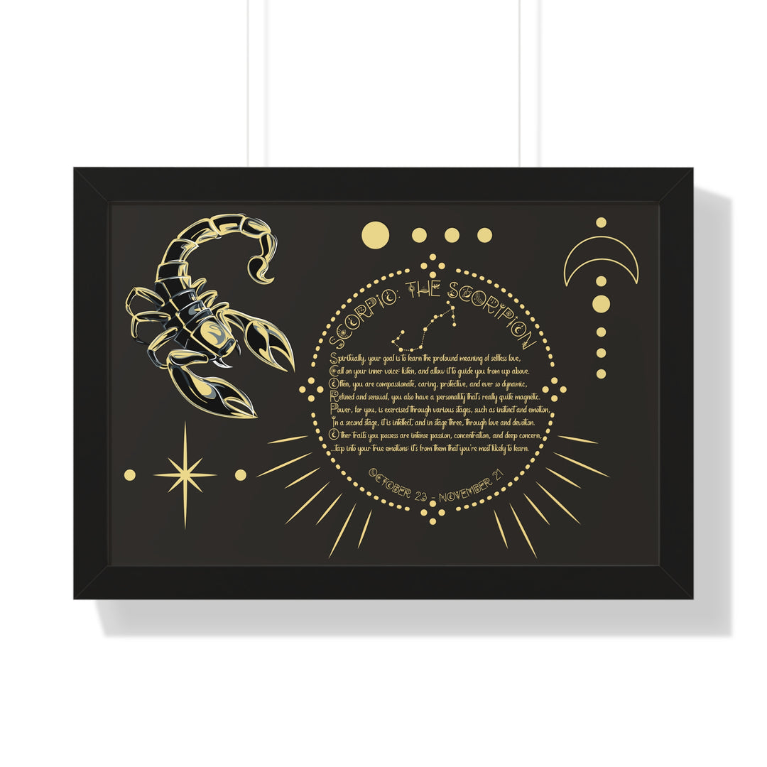 Written in the Stars Framed Acrostic Poem Print - Scorpio