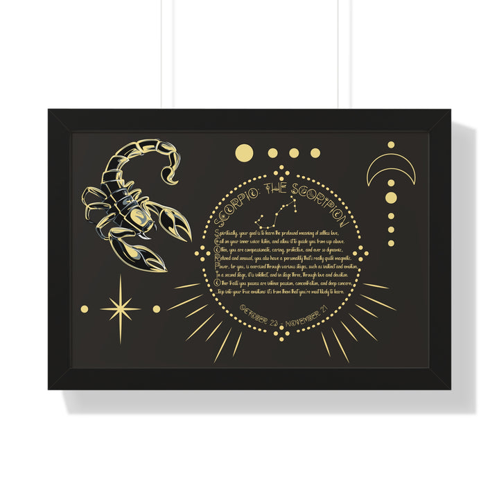 Written in the Stars Framed Acrostic Poem Print - Scorpio