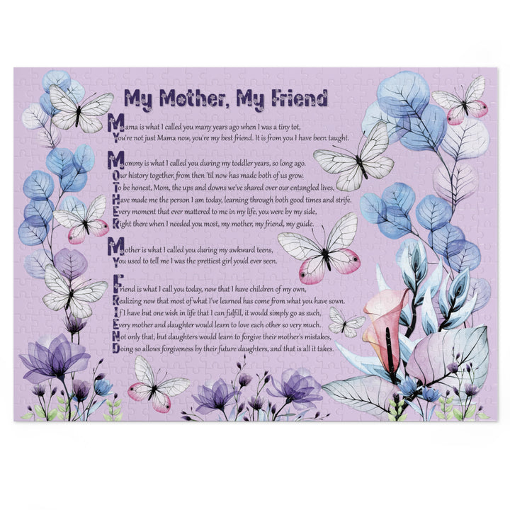 It's Just a Phrase Acrostic Poem Jigsaw Puzzle - My Mother, My Friend