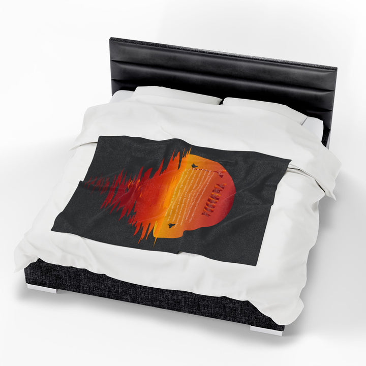 Namesakes  Acrostic Poem on Velveteen Plush Blanket - Sunset Reflection