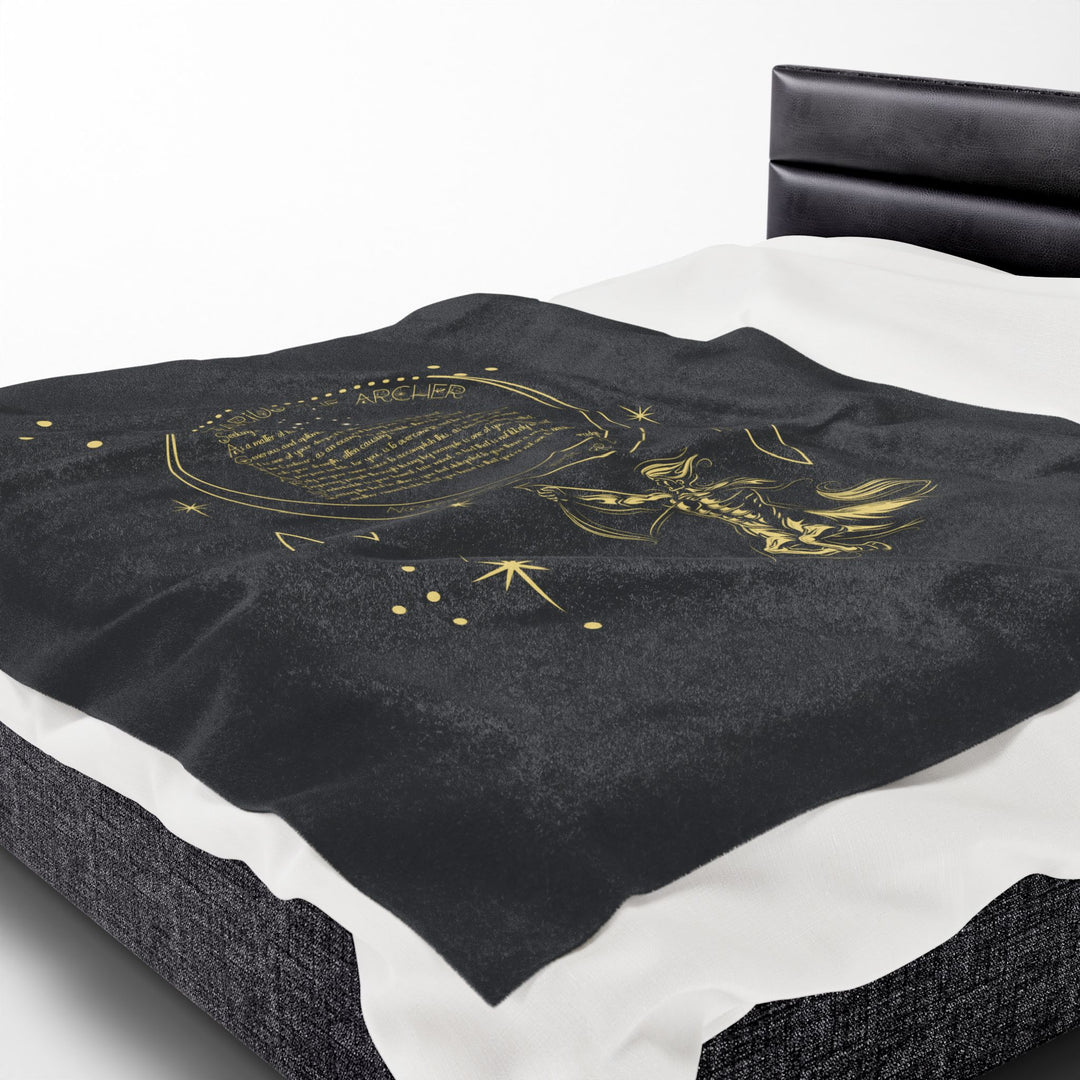 Sagittarius Acrostic Poem Velveteen Blanket