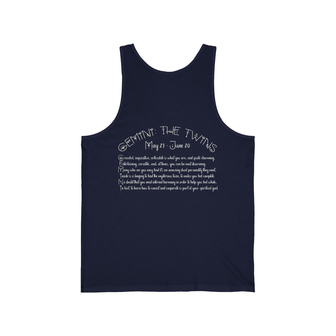 “Gemini”  Unisex Acrostic Poem Jersey Tank