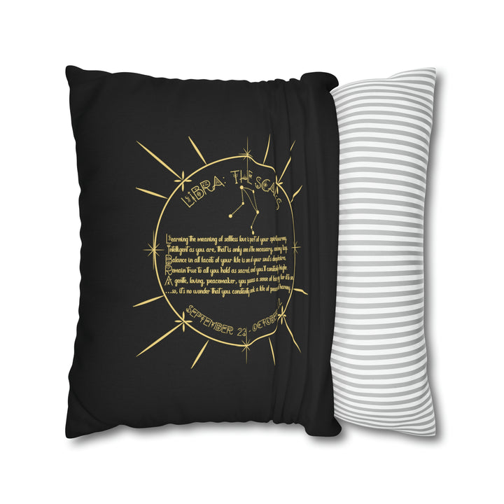Written in the Stars Pillowcase/Cover Spelling Out "Libra"