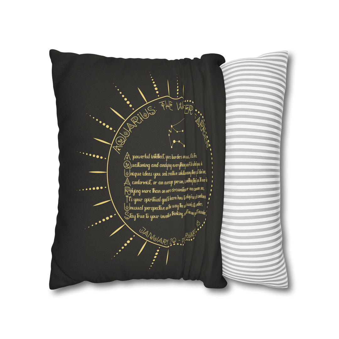 Written in the Stars Pillowcase/Cover Spelling Out "Aquarius"