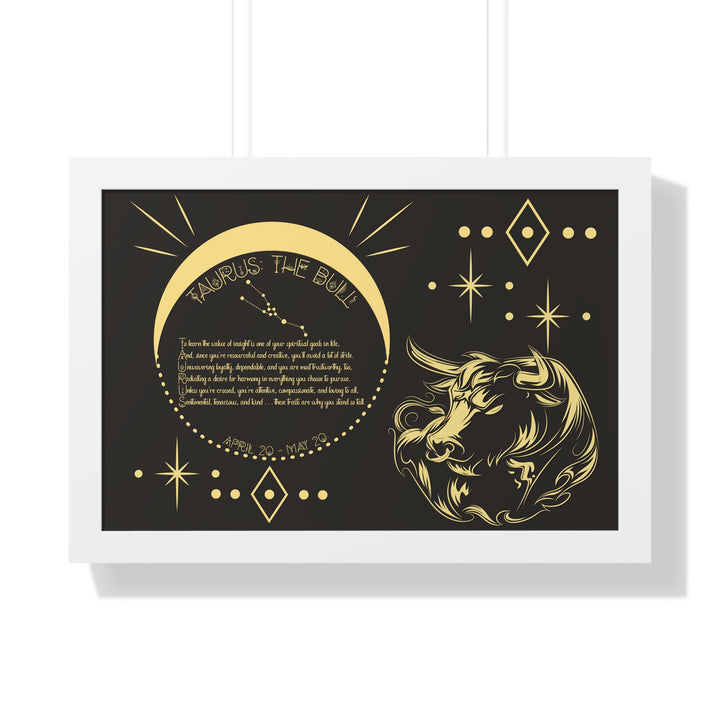 Written in the Stars Framed Acrostic Poem Print - Taurus